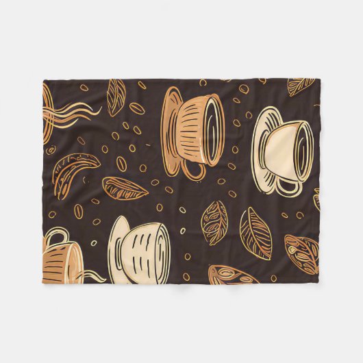 Koffie Design deken (Voorkant (Horizontaal))