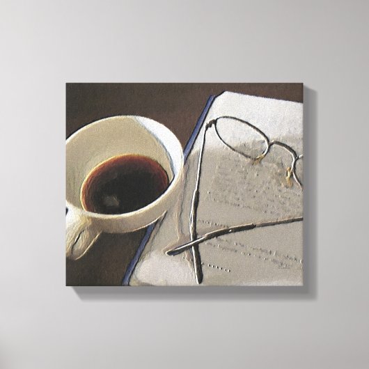 Koffie digitale olie op Canvas (Voorkant)