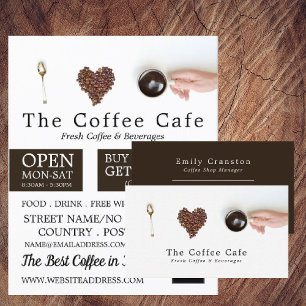 Koffie Display, Barista, Café, Coffeehouse Adverte Flyer