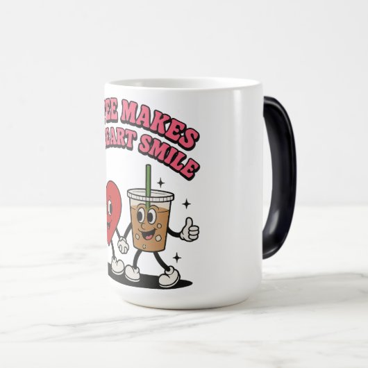 Koffie doet mijn hart glimlachen magische mok (Voorkant rechts)