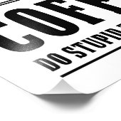 Koffie doet sneller dingen foto afdruk (Hoek)