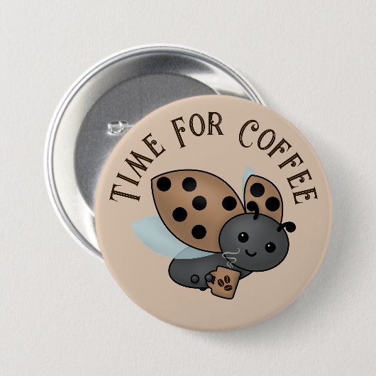 Koffie Drink Button Ladybug (Voorkant /achterkant)