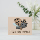 Koffie Drink Ladybug-Briefkaart Briefkaart (Staand voorkant)