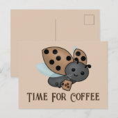 Koffie Drink Ladybug-Briefkaart Briefkaart (Voorkant / Achterkant)