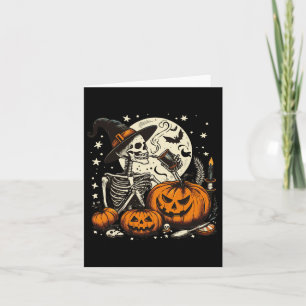 Koffie Drink Skelet Pompoen Halloween Kostuum Kaart