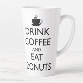 KOFFIE DRINKEN EN DONUTS ETEN LATTE MOK