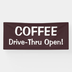KOFFIE Drive-Thru Open! Banner