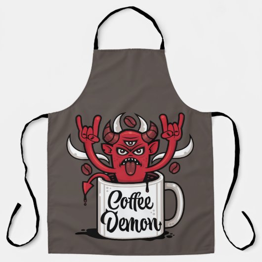 Koffie Duivel Schort (Voorkant)