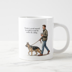 Koffie & een Herder Beginnen de Dag Goed Extra Grote Beker