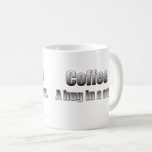 Koffie - Een knuffel in een beker Koffiemok (Voorkant rechts)