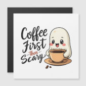 Koffie eerst dan griezelig eng cute Halloween  (Voorkant / Achterkant)