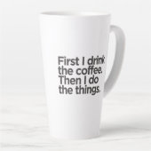 Koffie Eerst Latte Mok (Rechterhoek)