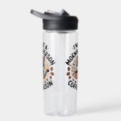 Koffie-eerste houding Fun Cat Design Waterfles (Rechts)