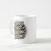 Koffie eerste klas tweede grappige leraar koffiemok (Voorkant links)
