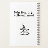 Koffie eerste moederschap tweede - vetgedrukte typ notitieboek (Achterkant)