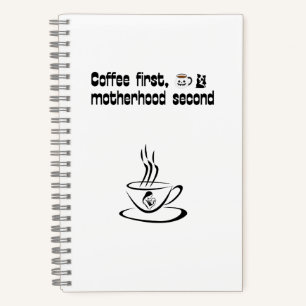 Koffie eerste moederschap tweede - vetgedrukte typ notitieboek