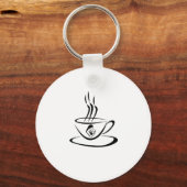 Koffie eerste moederschap tweede - vetgedrukte typ sleutelhanger (Achterkant)