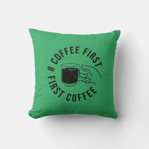koffie eerste t-shirt kussen