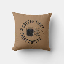 koffie eerste t-shirt werpt kussen