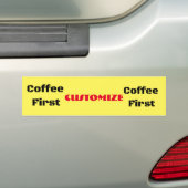 Koffie eerste Thunder_Cove Bumpersticker (Op auto)