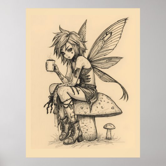 Koffie Elf Poster (Voorkant)