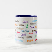 Koffie elke taal tweekleurige koffiemok (Center)