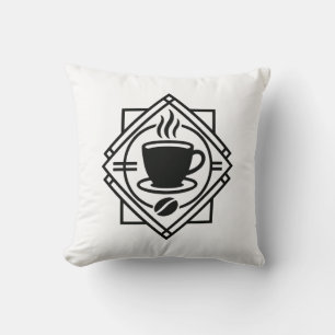 Koffie-embleemkussen Kussen