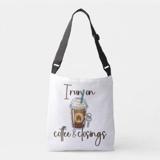 Koffie en afsluitingen Makelaar, Gepersonaliseerd Crossbody Tas