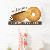 Koffie en Bagel Coffee Shop Spandoek (Insitu)