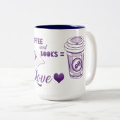 Koffie en boeken Liefde lezen Aangepaste Mok (Voorkant rechts)