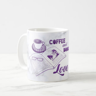 Koffie en boeken, liefdesklinker lezen koffiemok