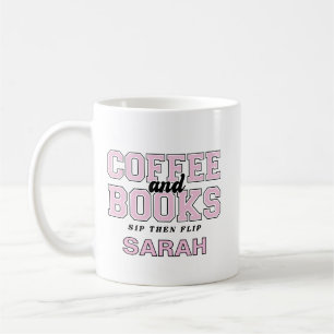 Koffie en Boeken Slurp Dan Blaadje Boekenwurm Roze Koffiemok
