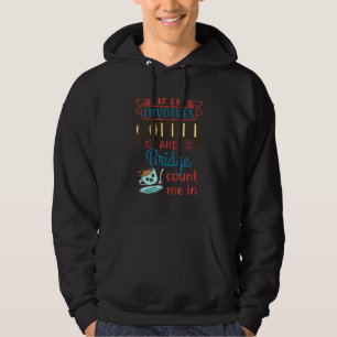 Koffie en Bridge Card Game Player Partner Graphic Hoodie