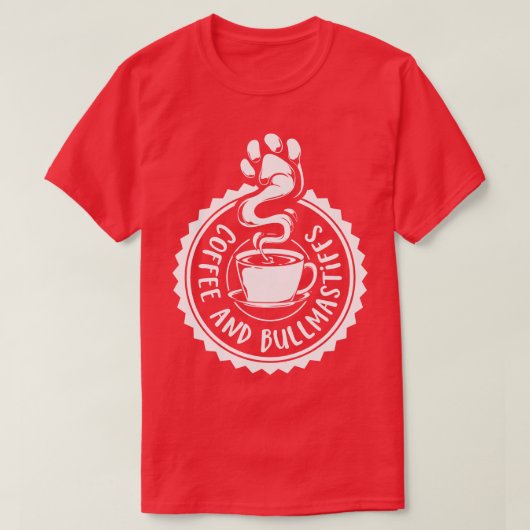 Koffie en Bullmastiffs Bullmastiff T-shirt (Design voorkant)