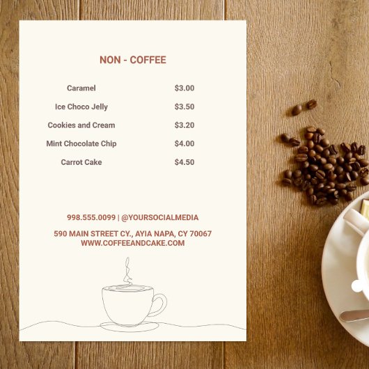 Koffie en cake Winkelmenu