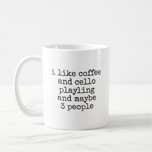 Koffie en cello spelen Funny cellist speler Koffiemok