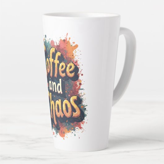 Koffie en Chaos Latte Mok (Rechterhoek)