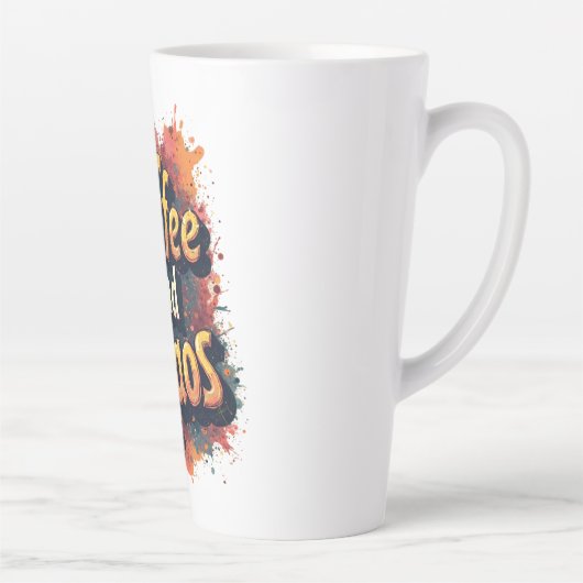 Koffie en Chaos Latte Mok (Rechts)