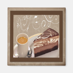 Koffie en Cheesecake Magnet Magneet