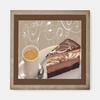 Koffie en Cheesecake Magnet Magneet