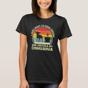 Koffie en Chihuahua-hond Chiwawa moeder vader T-shirt