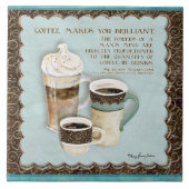 Koffie en chocolade Java Latte Espresso Kitchen Tegeltje (Voorkant)