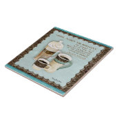 Koffie en chocolade Java Latte Espresso Kitchen Tegeltje (Zijkant)