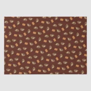 Koffie en chocolade-koekjes Pattern-bruin eten Tissuepapier