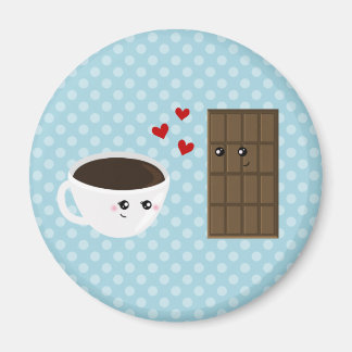 Koffie- en chocolade-liefde magneet