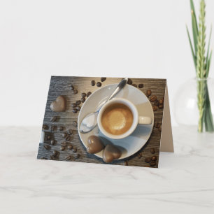 koffie en chocolade wenskaart kaart