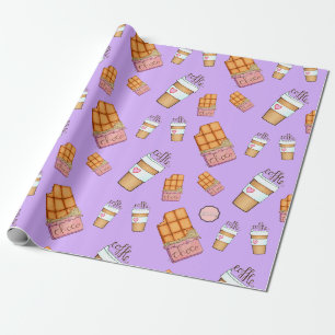 Koffie- en chocoladestaafpapier wegnemen cadeaupapier