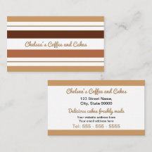 Koffie- en chocoladestripes Visitekaartje