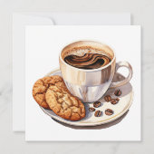 Koffie en Cookies Note Kaart (Voorkant)