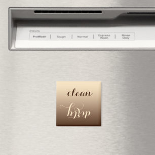 Koffie en Crème Schoon of Vuile Vaatwasser Magneet